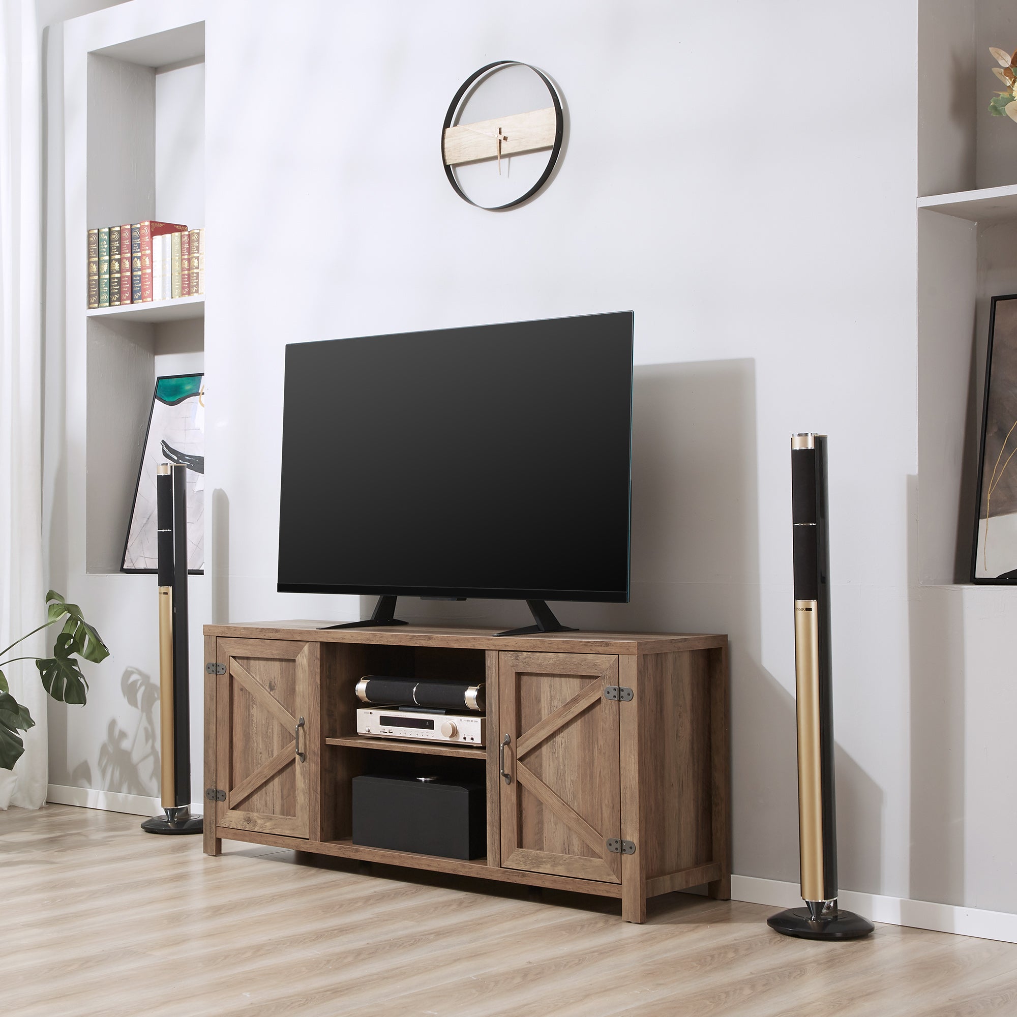 JOMEED 55 Inch TV Console Stand Table Storage Cabinet Media Center (Open Box) - VMInnovations