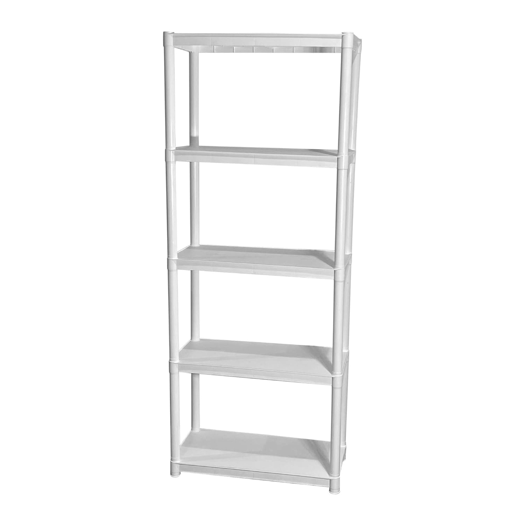 Juggernaut Storage 75.5" Plastic 5 Tier Garage/Shed Shelving Rack, White (Used) - VMInnovations
