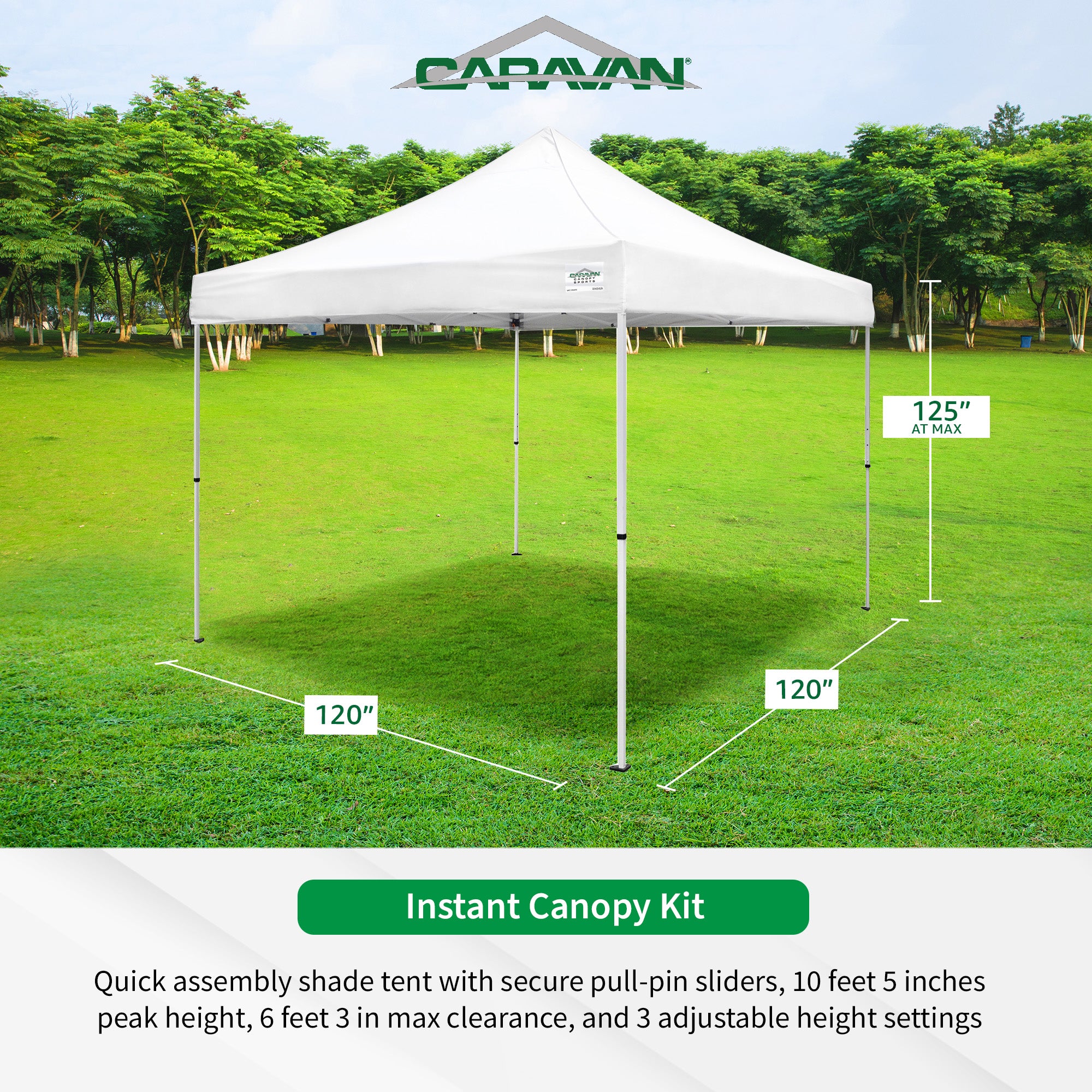 Caravan Canopy V Series 2 Straight Leg Sidewall Kit & Straight Pop-Up Leg Tent - VMInnovations