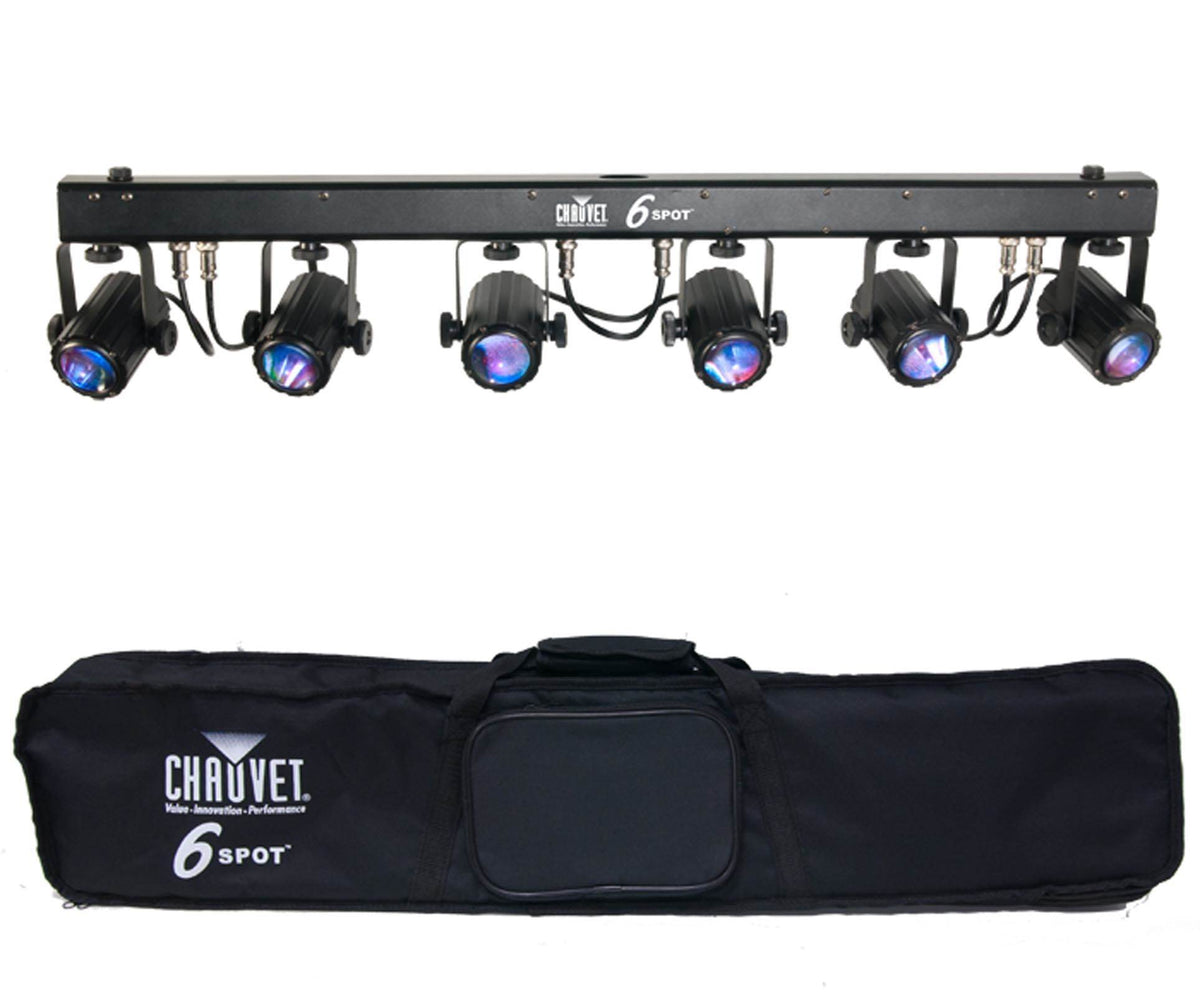 CHAUVET 6SPOT 6 SPOT LED DJ Dance Effect DMX Stage Light System + Travel Bag