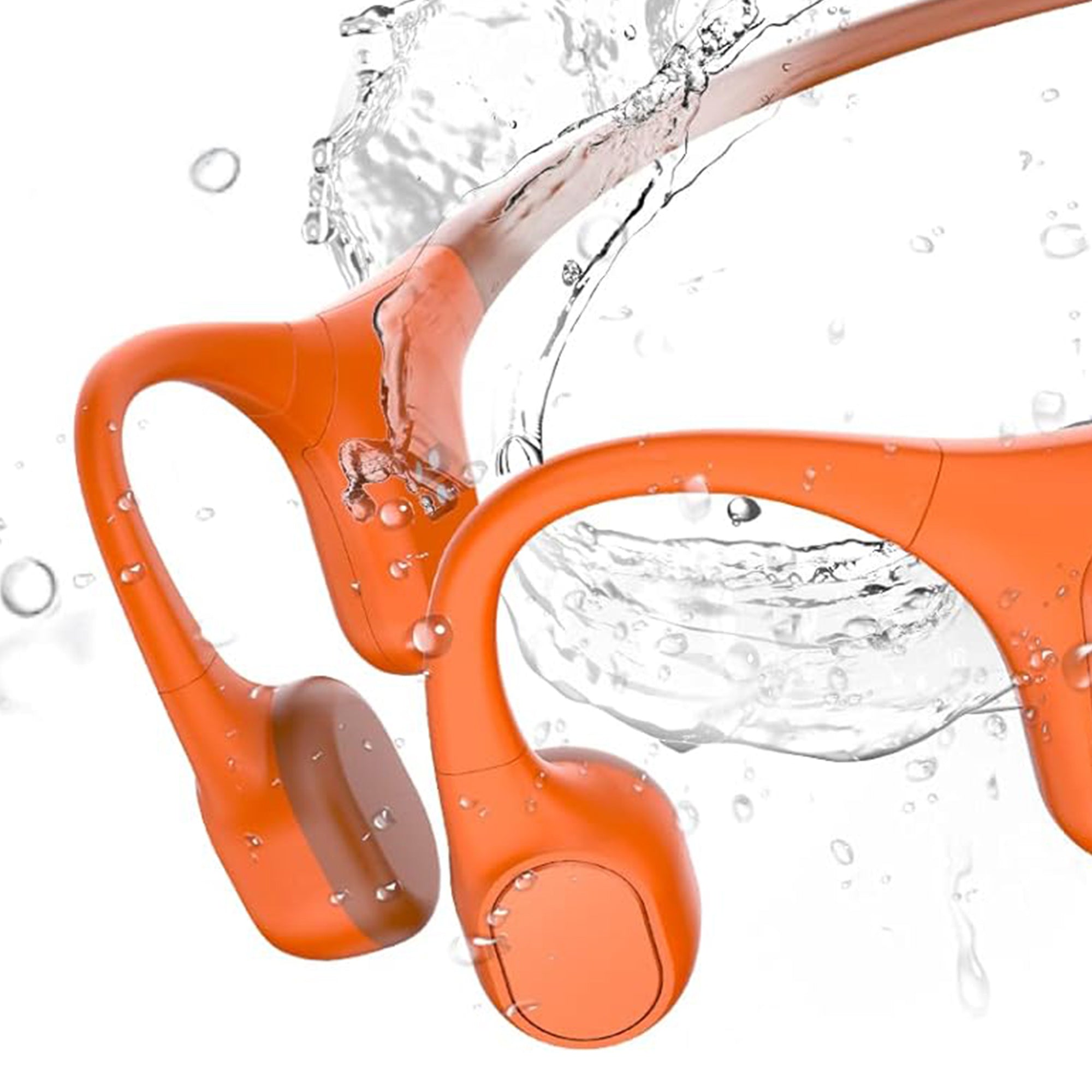 MOJAWA Run Plus Sports Headphones with Bluetooth and Voice Assistant, Orange