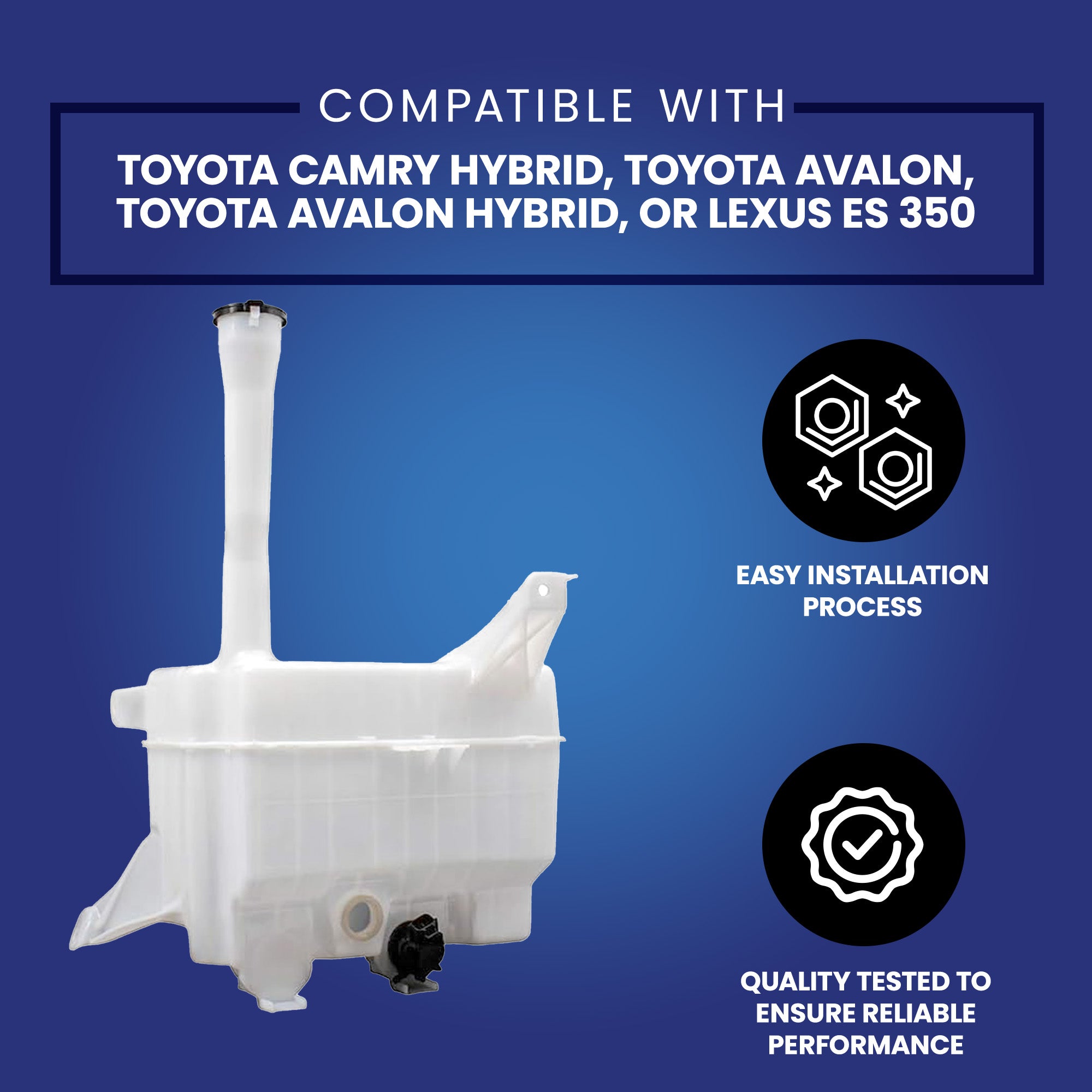 Brock Washer Reservoir Assembly, 2012-2017 Camry & 2013-2018 Avalon (Used) - VMInnovations