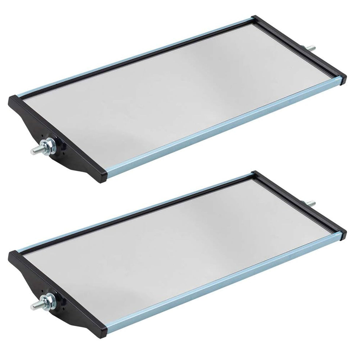 Brock Universal West Coast Stainless Aluminum Truck Mirror, 6.5" x 16" (2 Pack)