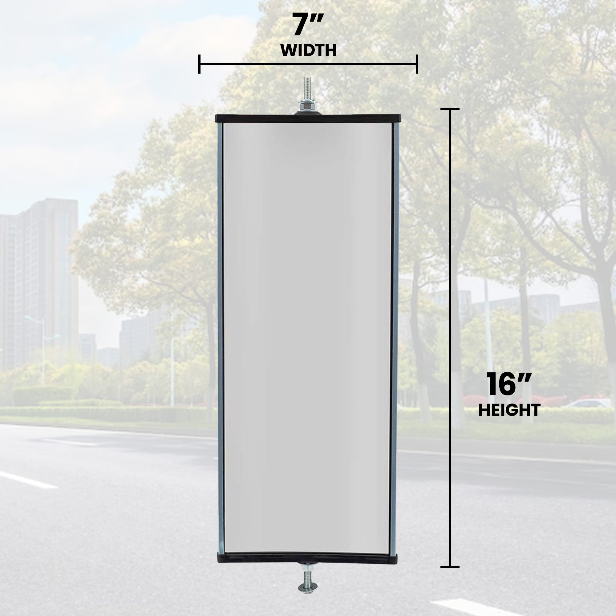 Brock Universal West Coast Stainless Aluminum Truck Mirror, 6.5" x 16" (2 Pack)