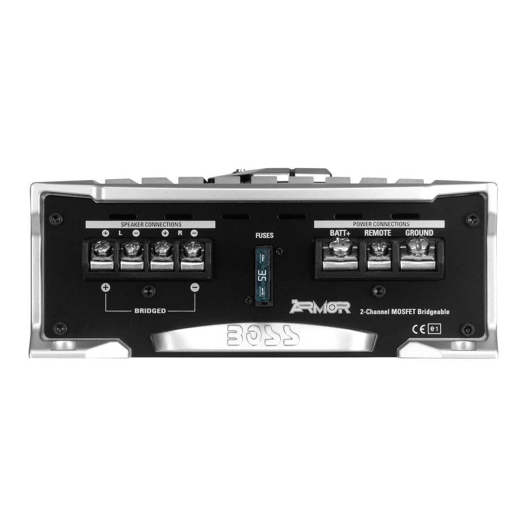 Boss Audio AR1200.2 1200 Watt 2-Channel Car Audio Amplifier Amp and Level Remote