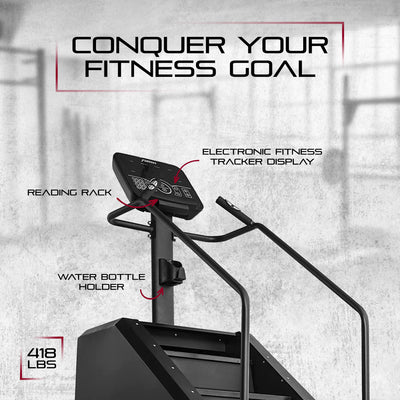 Signature Fitness Continuous Climber for Cardio and Lower Body Workouts, Black