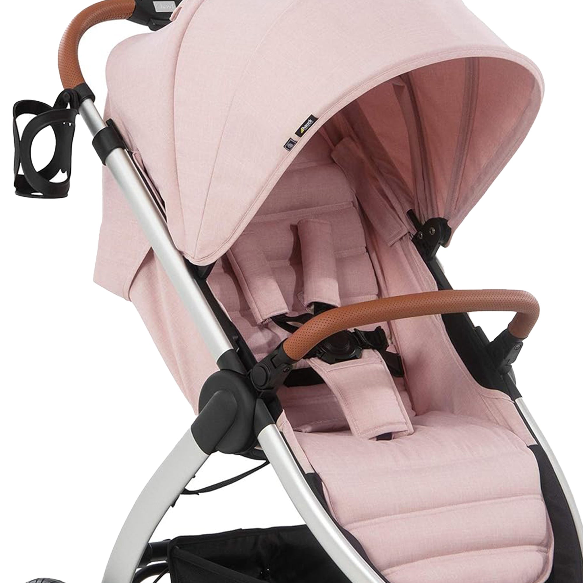 hauck Uptown Deluxe Folding Stroller with Cup Holder & Canopy, Rose (Open Box) - VMInnovations