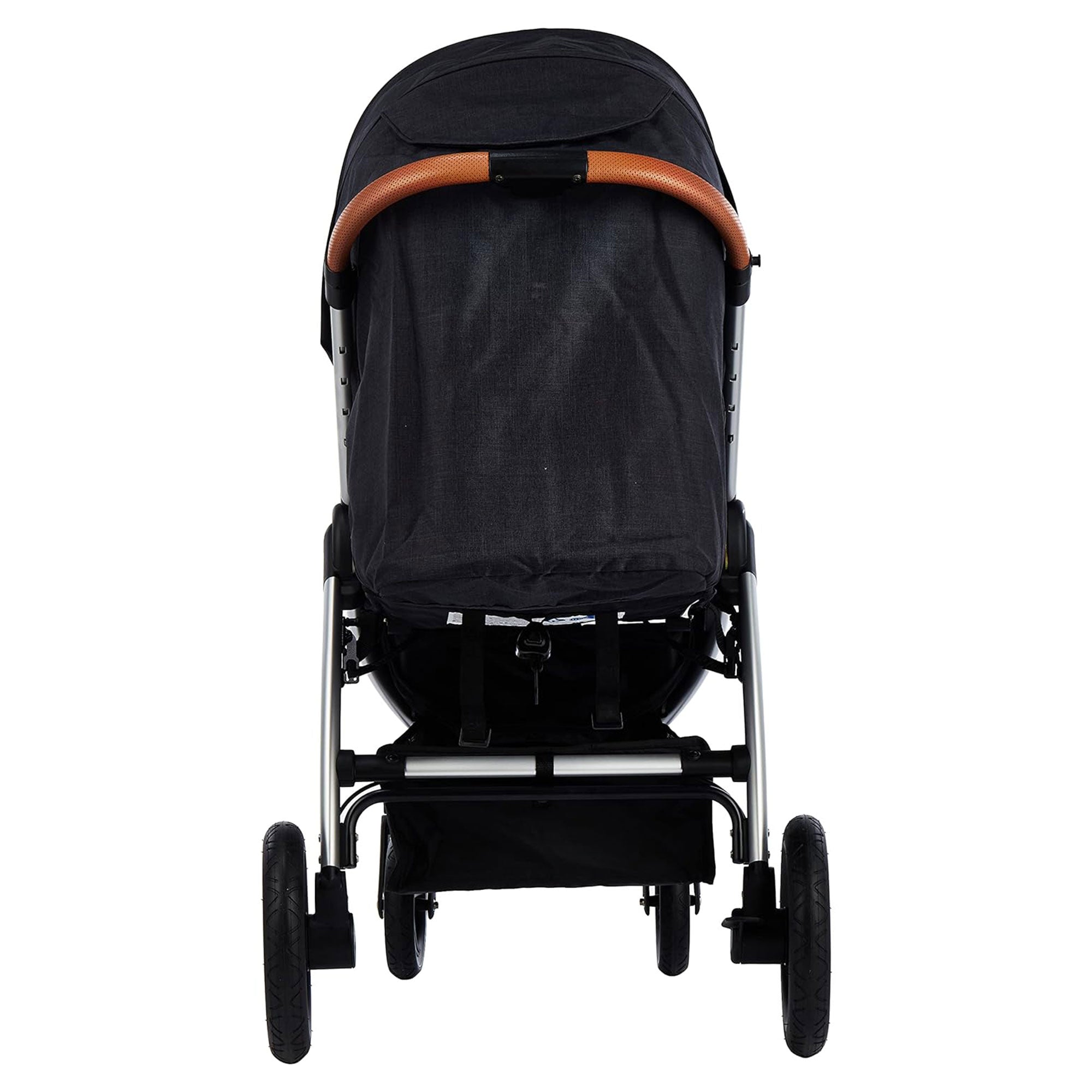 hauck Uptown Deluxe Folding Stroller with Cup Holder and Canopy, Melange Black - VMInnovations