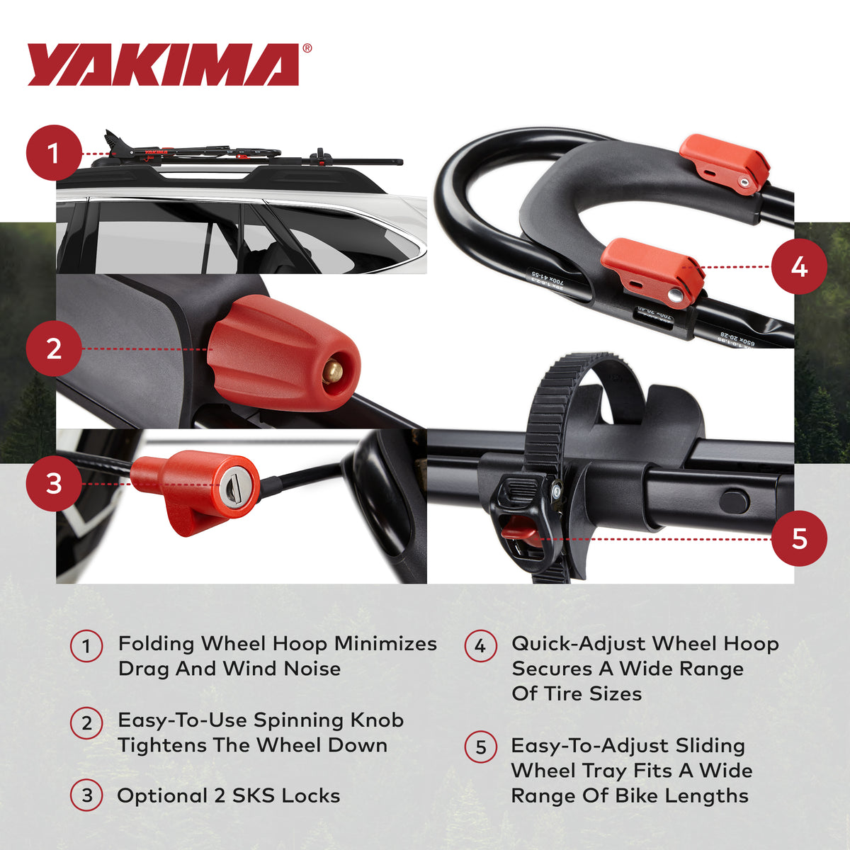 Yakima FrontLoader 1 Bike Car Rooftop Mount Upright Bike Rack, Black (Used)