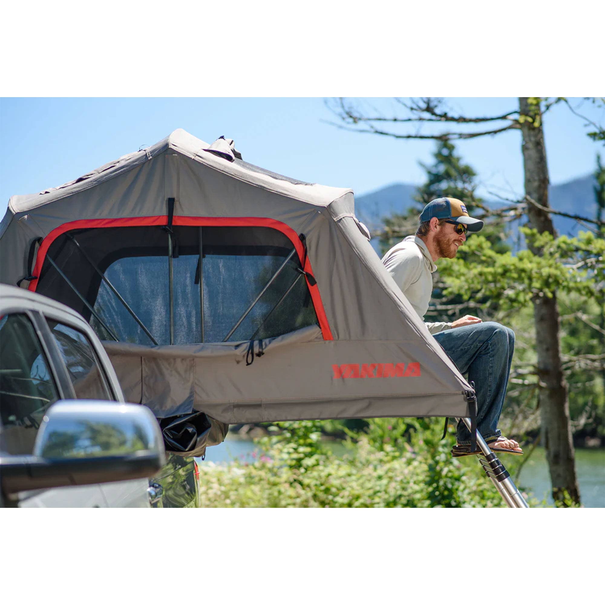Yakima SkyRise HD Heavy Duty 4 Season Rooftop Tent for 2 People, Tan (Open Box) - VMInnovations