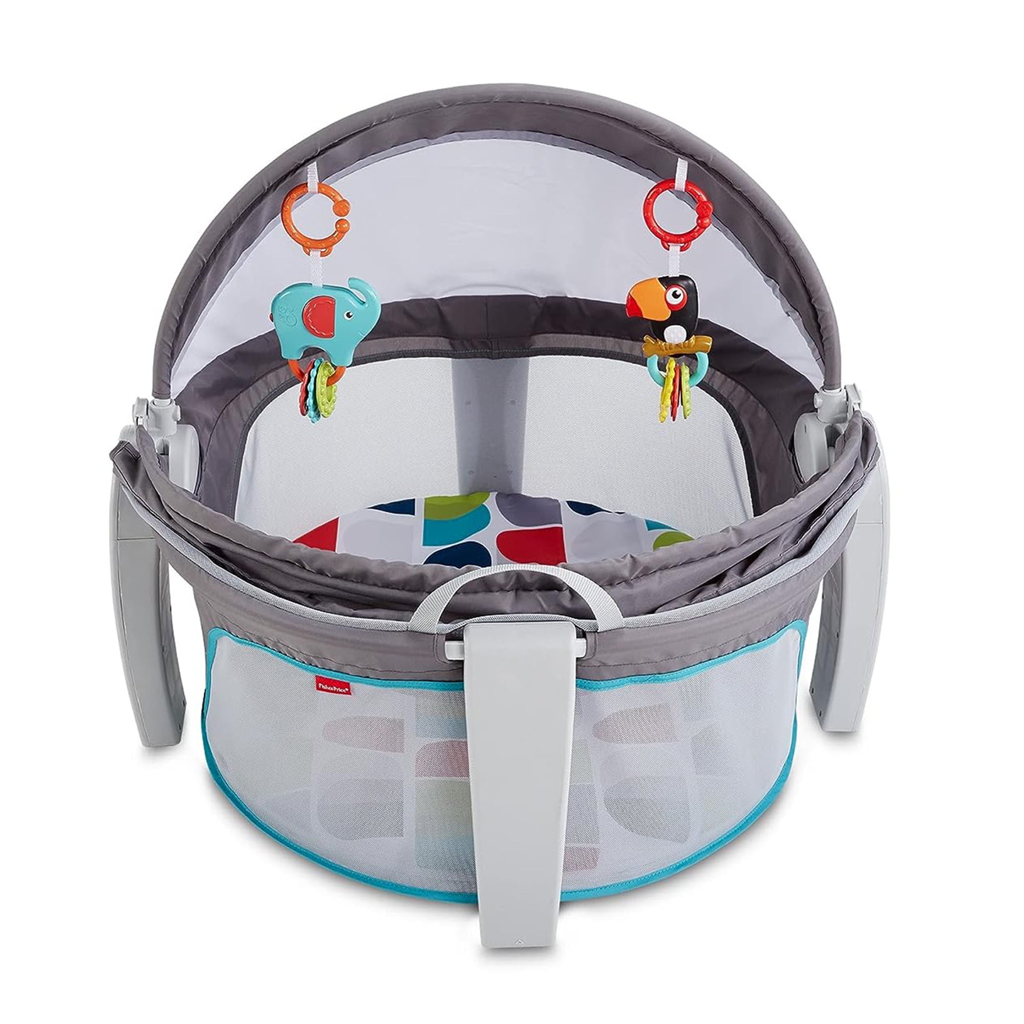 Fisher Price On the Go Baby Dome Portable Bassinet Play Space with Toys & Canopy - VMInnovations