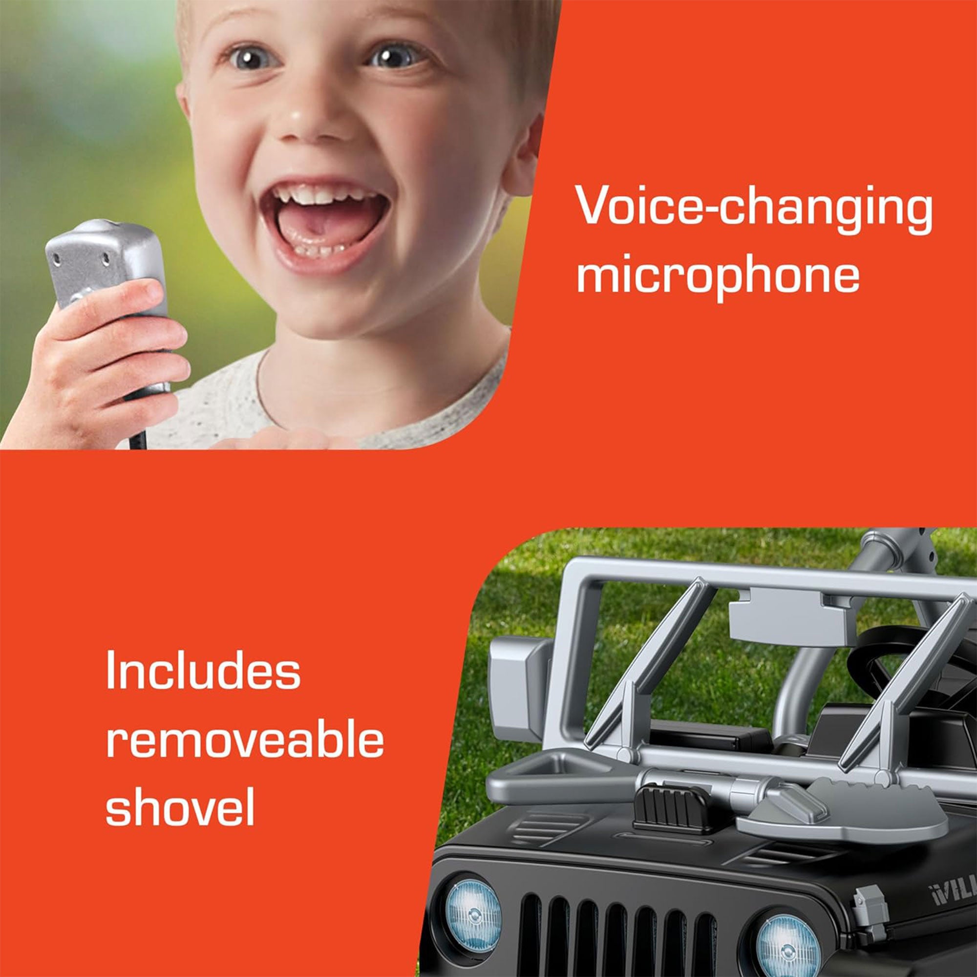 Power Wheels Jeep Wrangler Willys 2 Seater Toddler Kids Ride On Car SUV, Black - VMInnovations