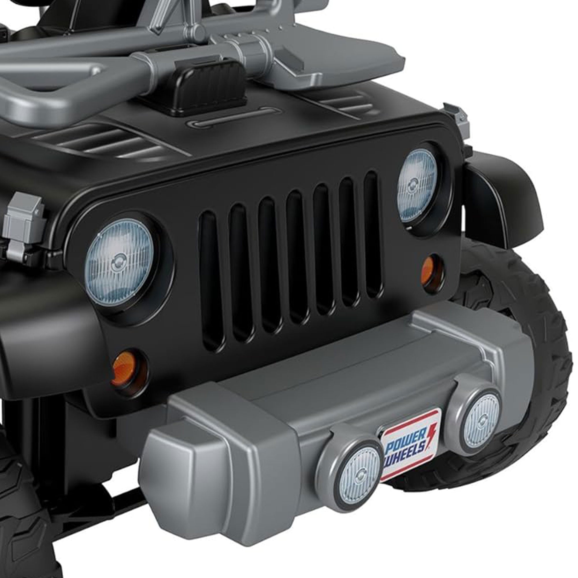 Power Wheels Jeep Wrangler Willys 2 Seater Toddler Kids Ride On Car SUV, Black - VMInnovations