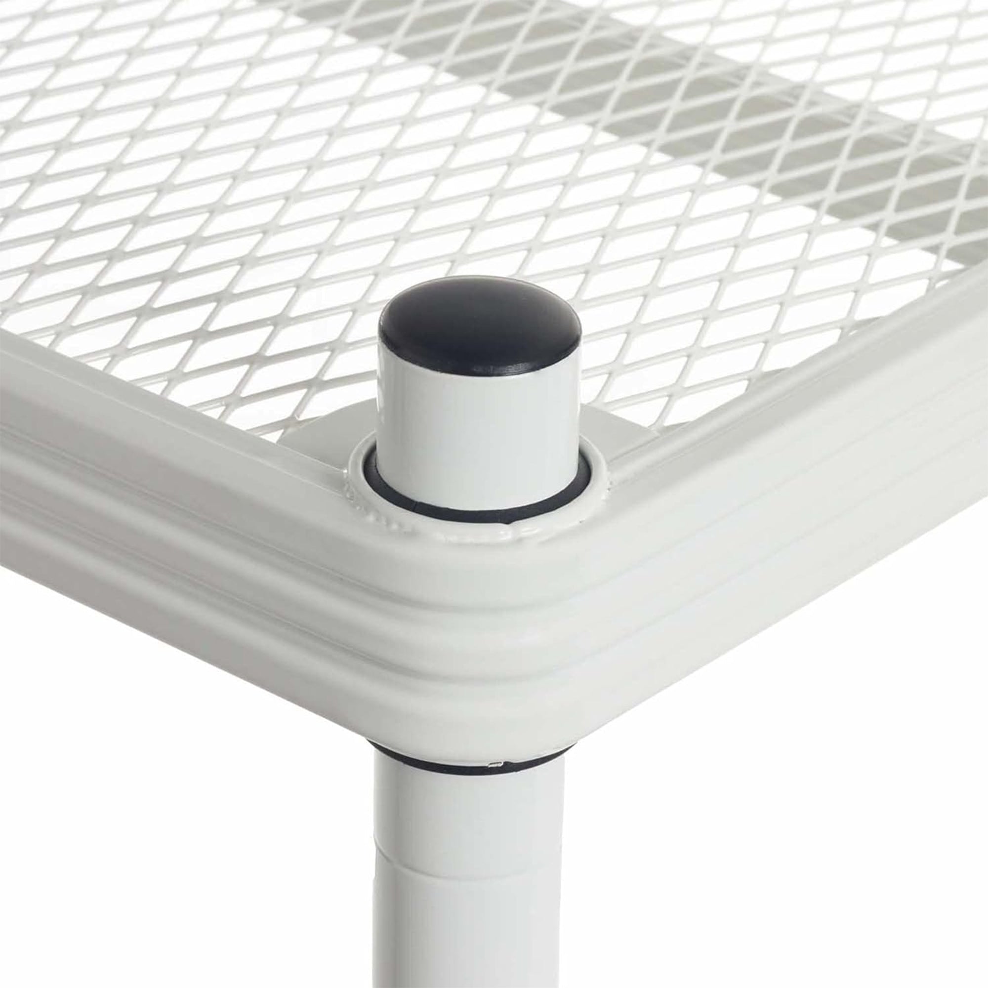 Design Ideas 3 Tier Full-Size Metal Storage Shelving Unit Rack, White (Used) - VMInnovations