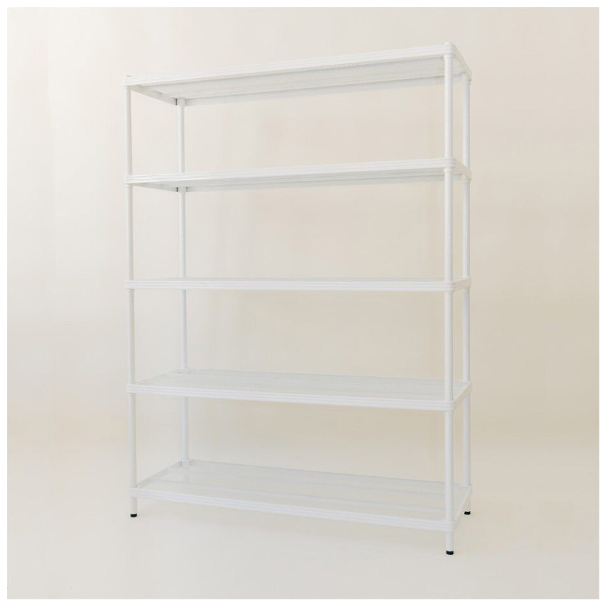 Design Ideas 5 Tier Full-Size Metal Storage Shelving Unit Rack, White (Open Box) - VMInnovations