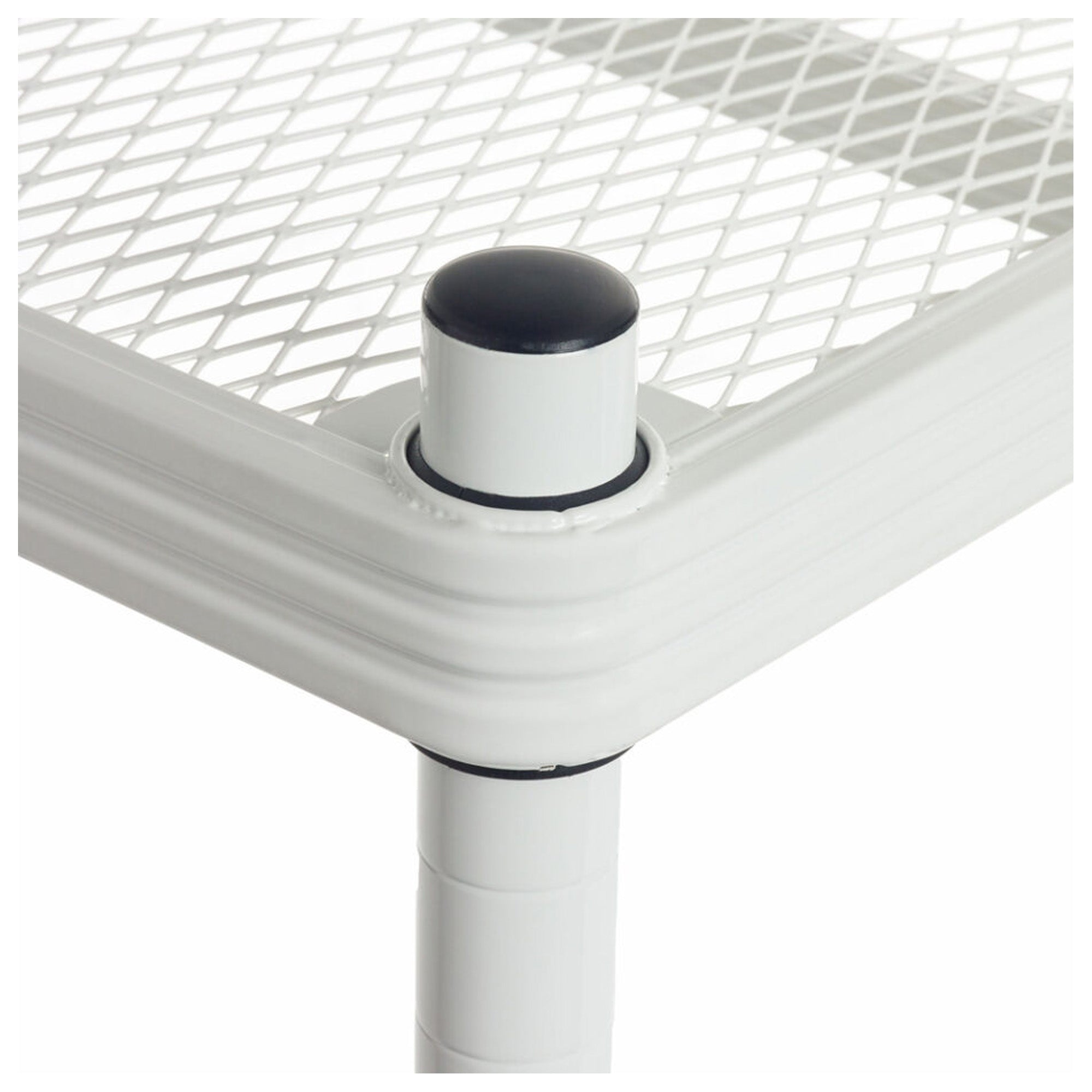 Design Ideas MeshWorks 5 Tier Full-Size Storage Shelving Unit Rack, White (Used) - VMInnovations