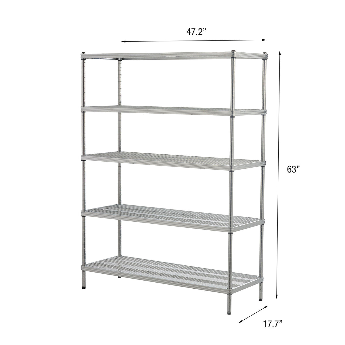 Design Ideas 5 Tier Full-Size Metal Storage Shelving Unit Rack (For Parts)