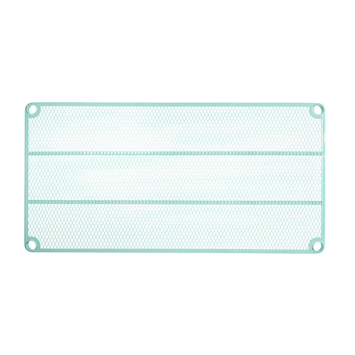 Design Ideas MeshWorks Metal Storage Utility Wood Top Shelving Unit Rack, Green - VMInnovations
