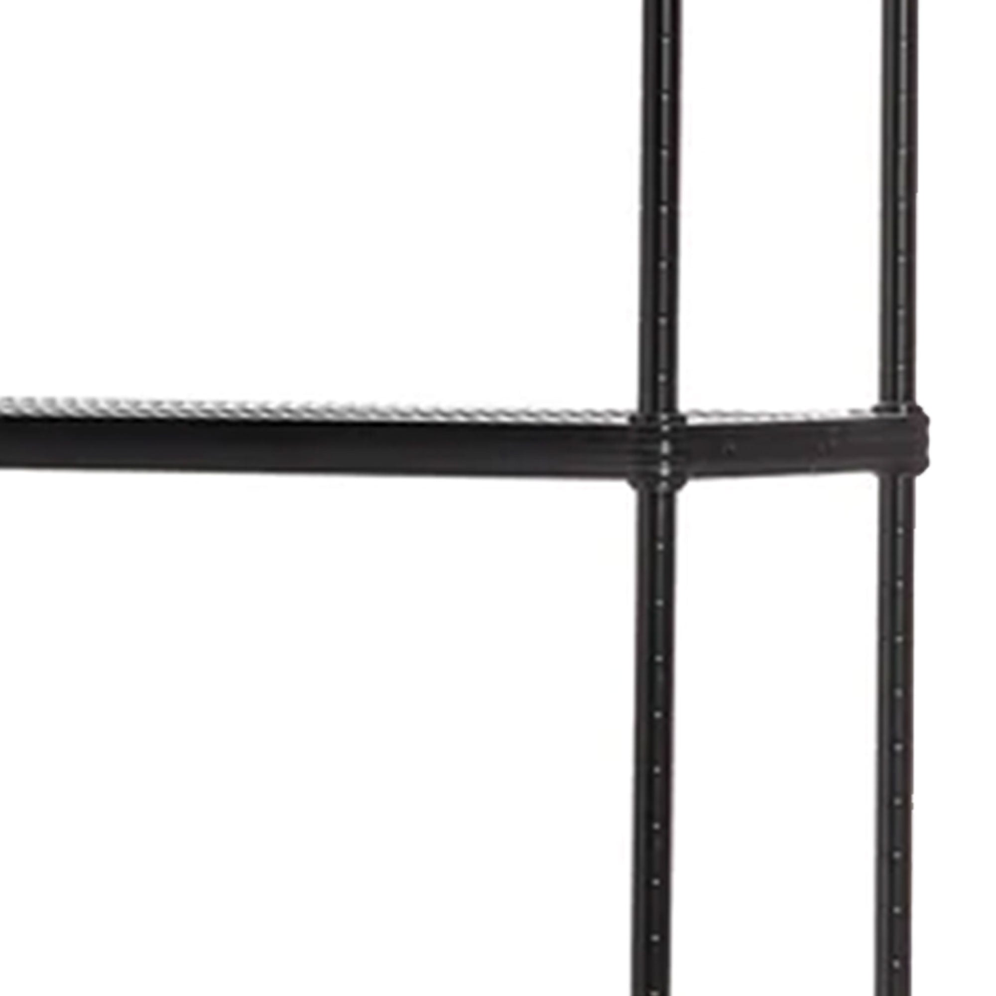 Design Ideas MeshWorks 5 Tier Metal Storage Shelving Unit Rack Bookshelf, Black - VMInnovations