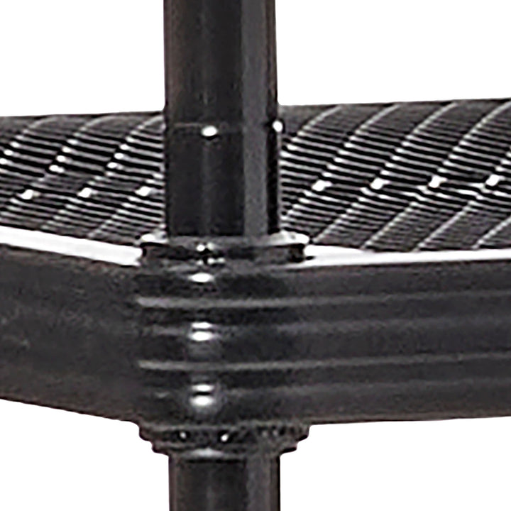 Design Ideas MeshWorks 5 Tier Metal Storage Shelving Unit Rack Bookshelf, Black - VMInnovations