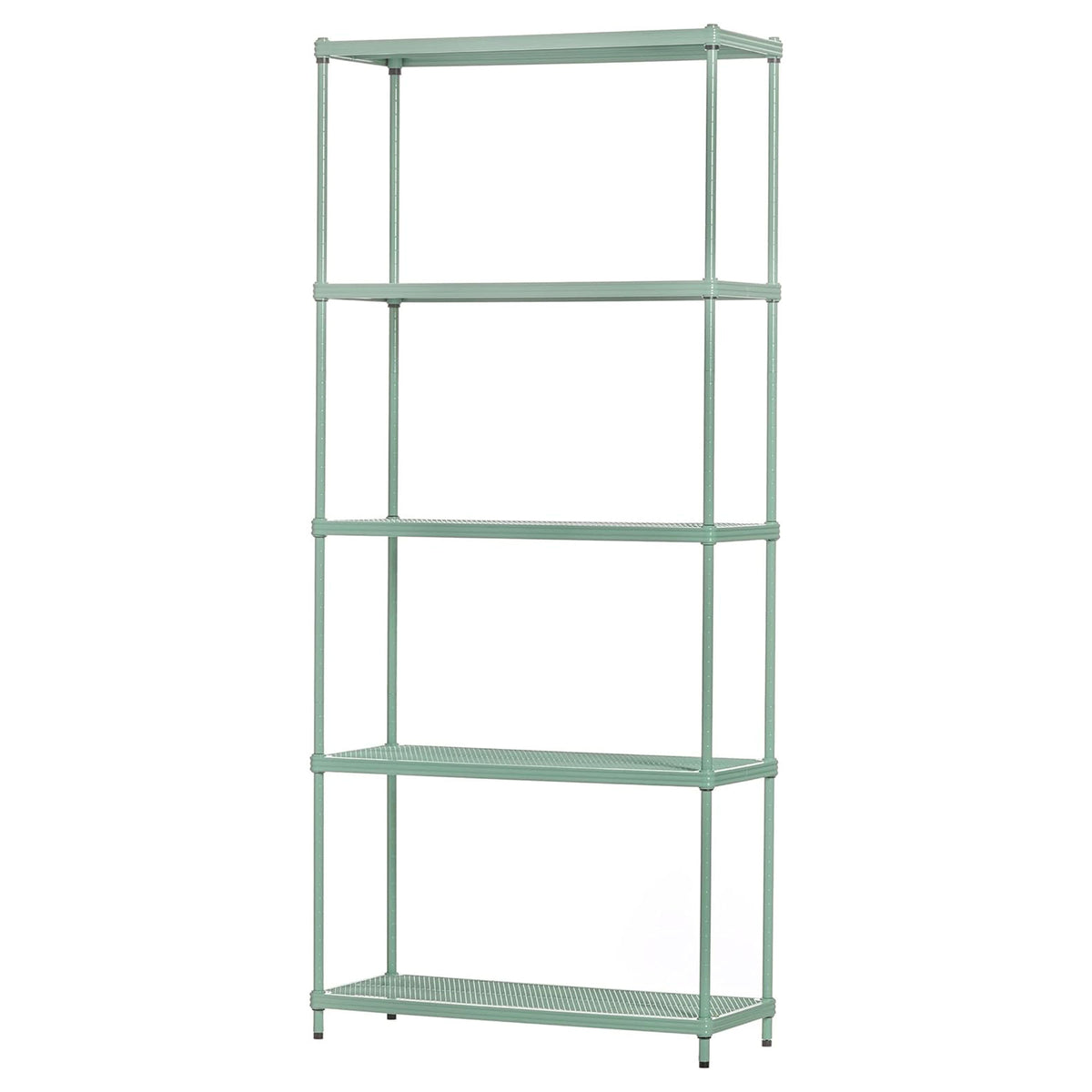 Design Ideas MeshWorks 5 Tier Metal Storage Shelving Rack, Green (Open Box) - VMInnovations