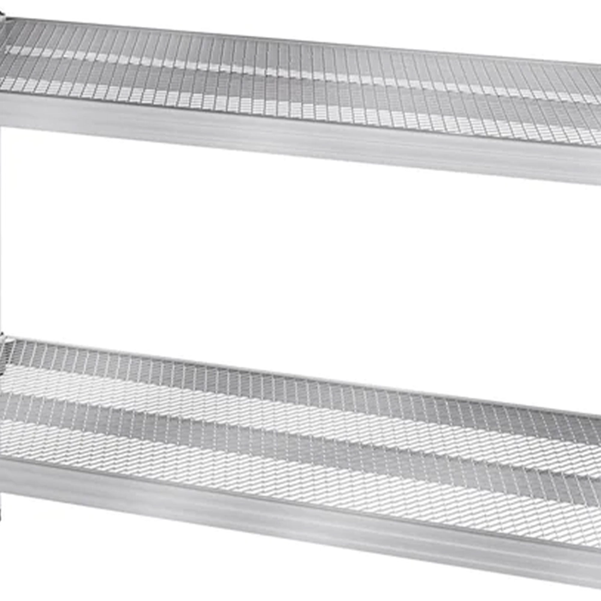 Design Ideas 2 Tier Full-Size Metal Storage Shelving Unit Rack, Silver (Used) - VMInnovations