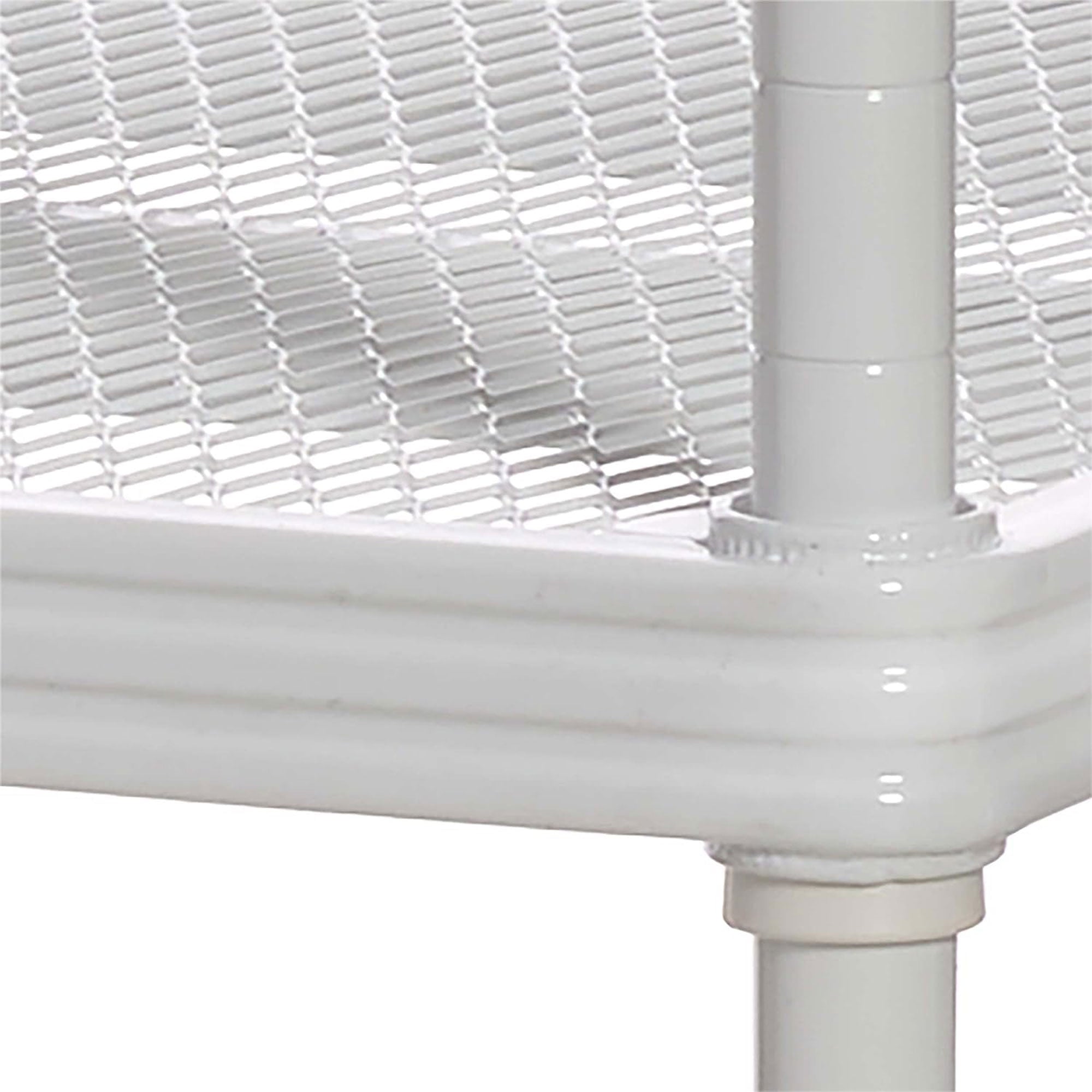 Design Ideas 3 Tier Tower Metal Storage Shelving Unit Rack, White (Used) - VMInnovations