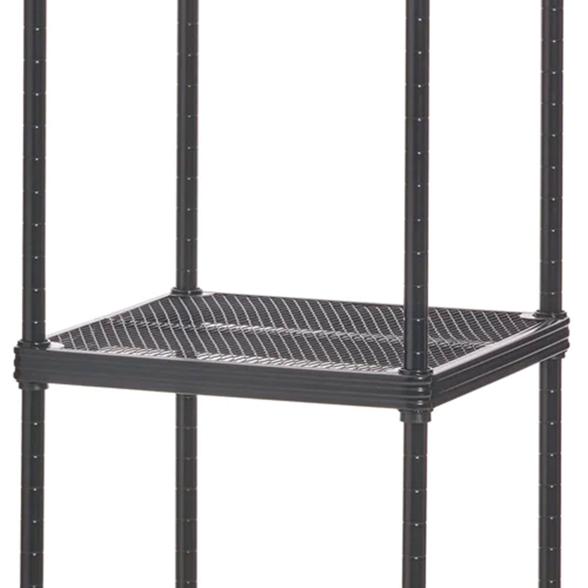 Design Ideas MeshWorks 3 Tier Tower Metal Storage Shelving Unit Rack, Black - VMInnovations
