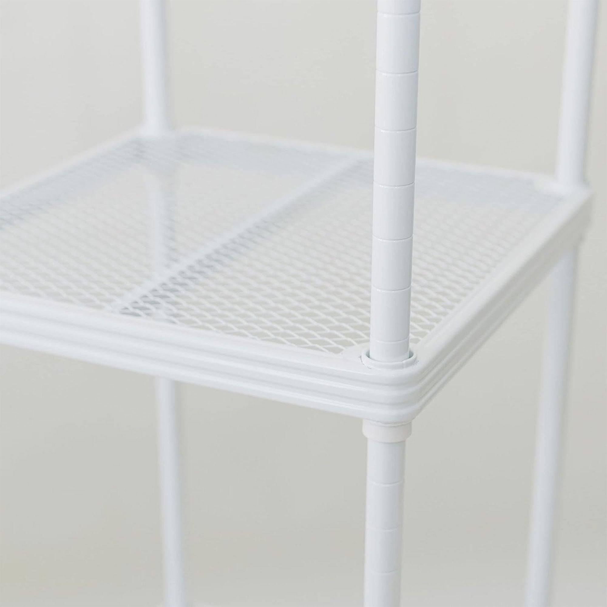 Design Ideas MeshWorks 5 Tier Tower Metal Storage Shelving Unit Rack, White - VMInnovations
