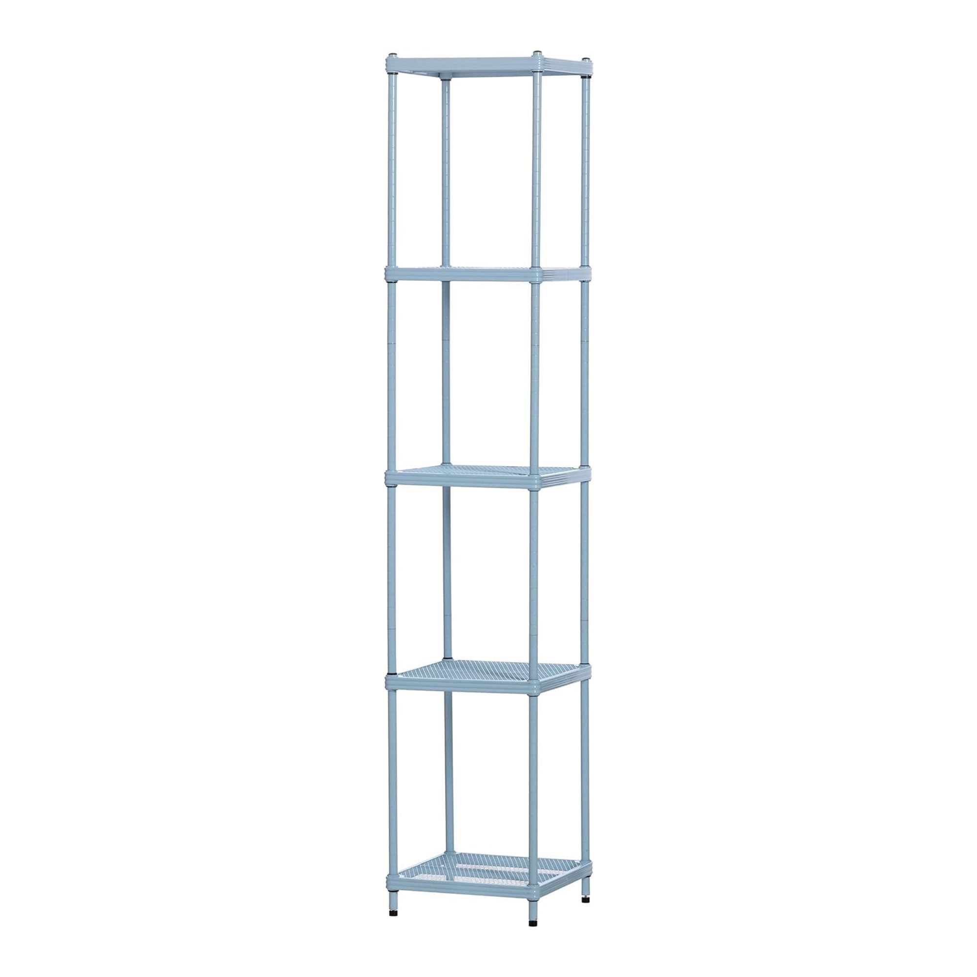 Design Ideas MeshWorks 5 Tier Tower Metal Storage Shelving Unit Rack (Open Box) - VMInnovations