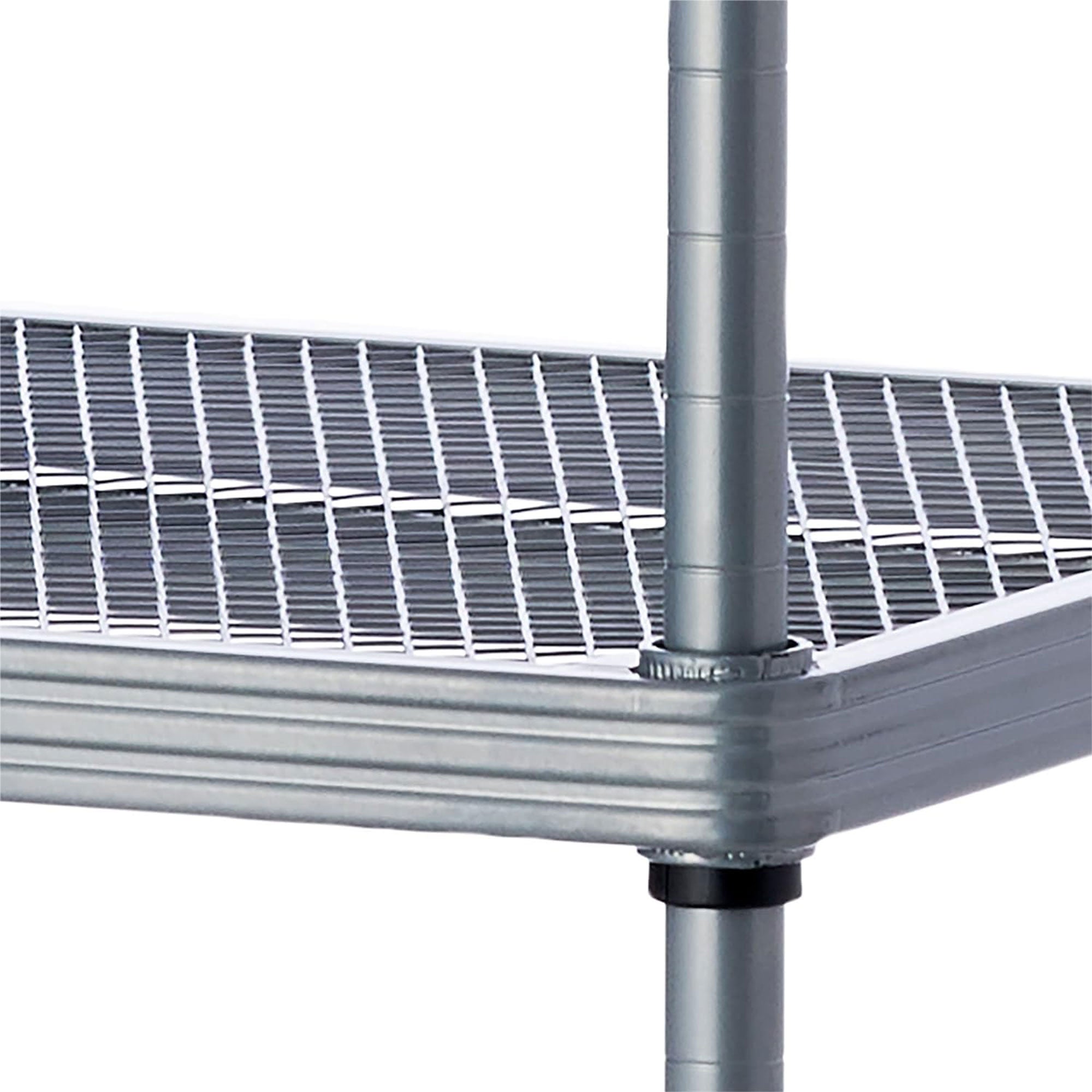 Design Ideas MeshWorks 5 Tier Tower Metal Storage Shelving Unit Rack, Silver - VMInnovations