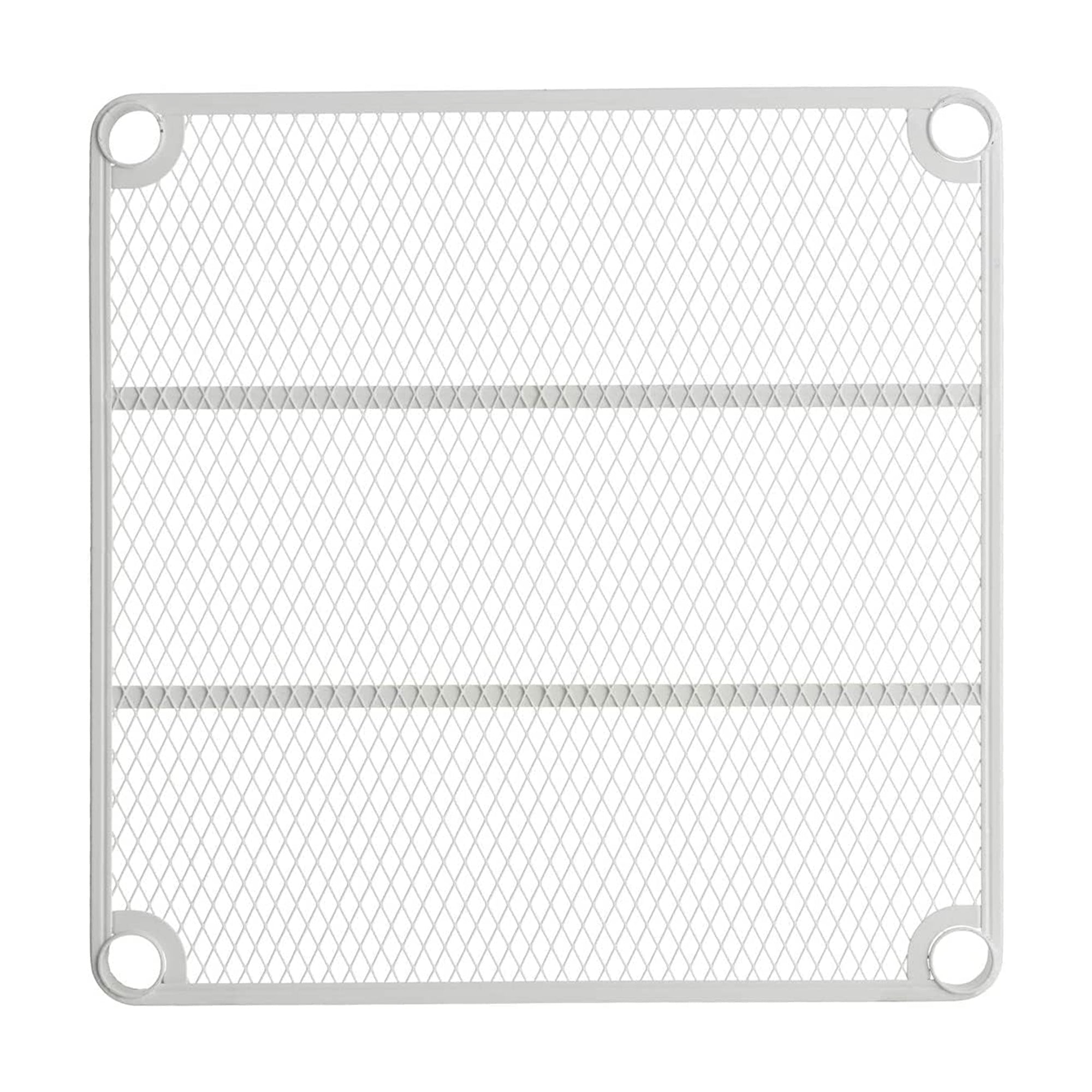 Design Ideas 2 Tier Narrow Metal Storage Shelving Unit Rack, White (Open Box) - VMInnovations