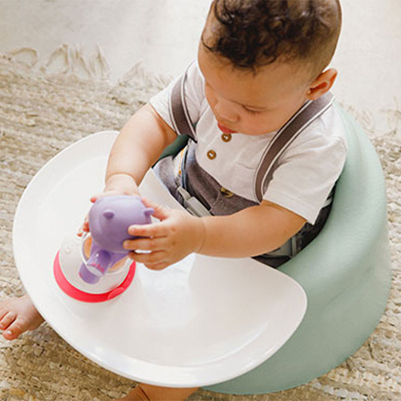 Bumbo Baby Infant Soft Foam Floor Seat with Eating and Play Top Tray Attachment