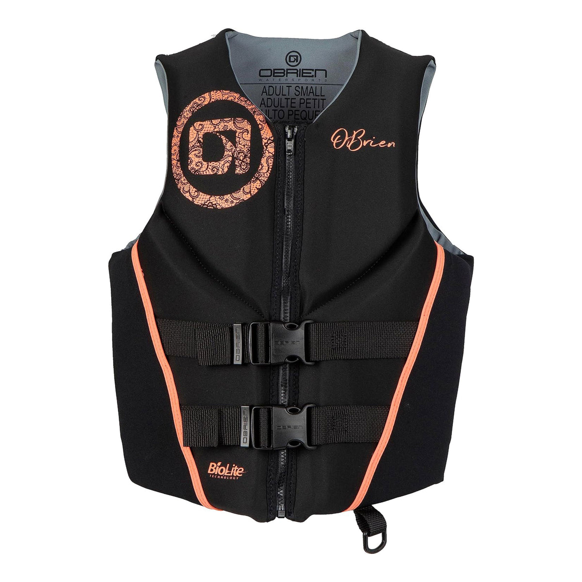 O'Brien Women's Traditional Life Jacket w/BioLite Construction, Coral (Open Box)