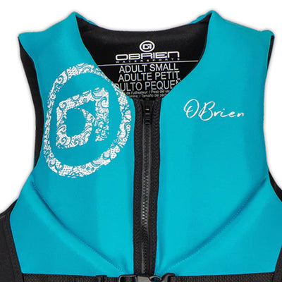 O'Brien Women's Traditional RS Life Jacket with BioLite Construction, Aqua