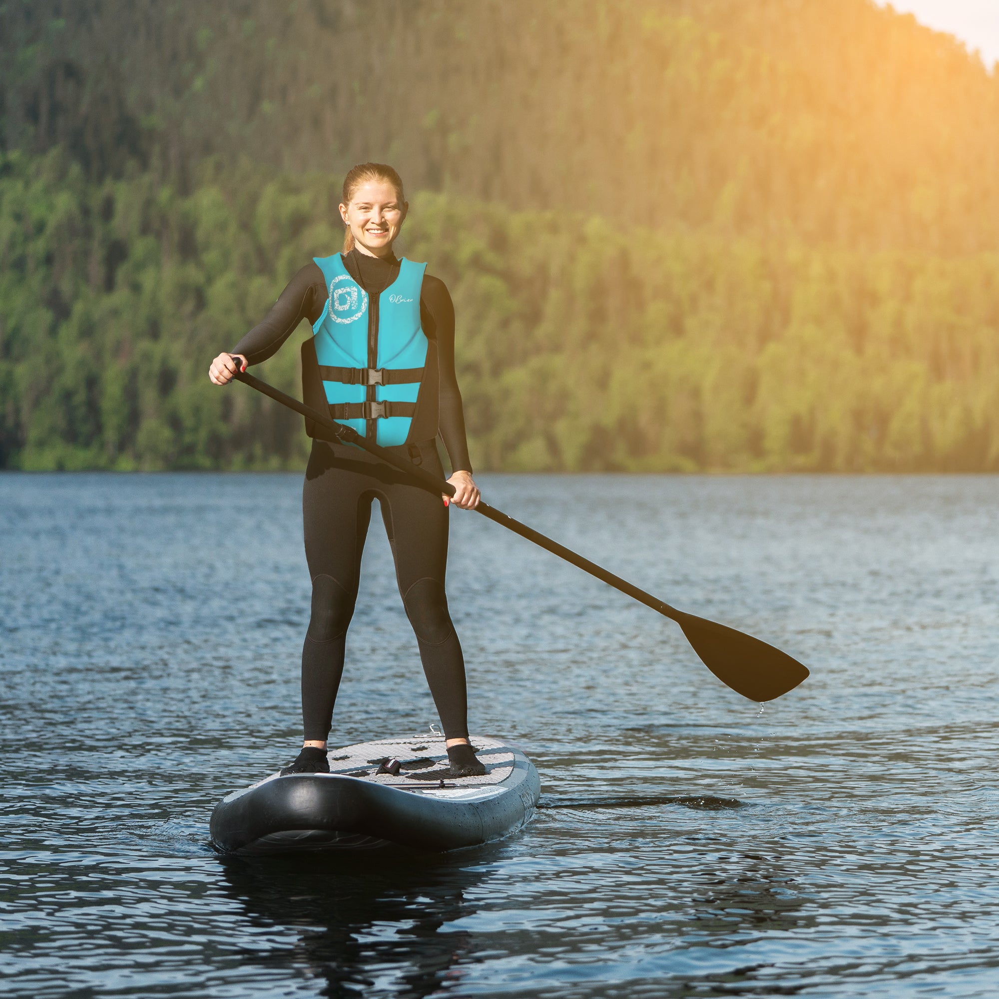 O'Brien Women's RS Life Jacket with BioLite Construction, Aqua (Open Box)