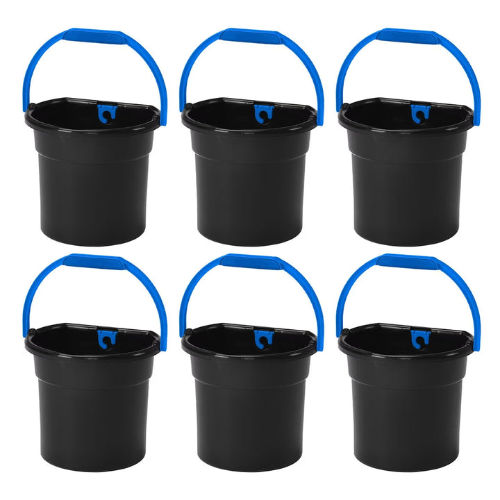 Gracious Living 5.8 Gallon Flat Back Indoor Outdoor Garden Water Bucket (6 Pack) - VMInnovations