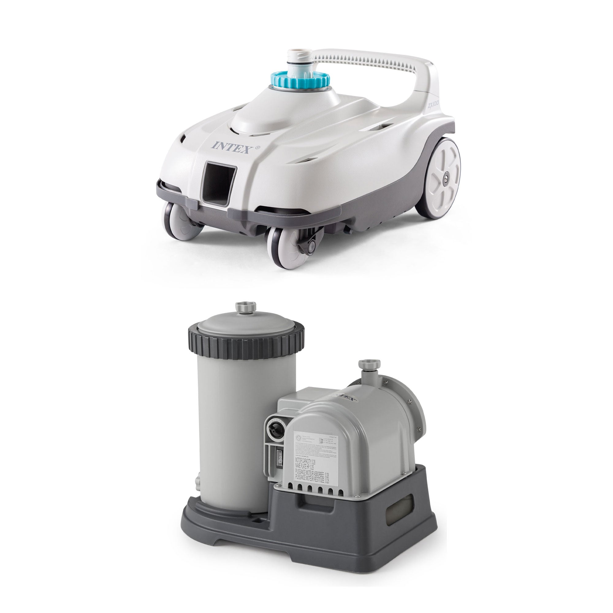 Intex ZX100 Automatic Pool Cleaner with 28633EG Cartridge Filter Pump System - VMInnovations