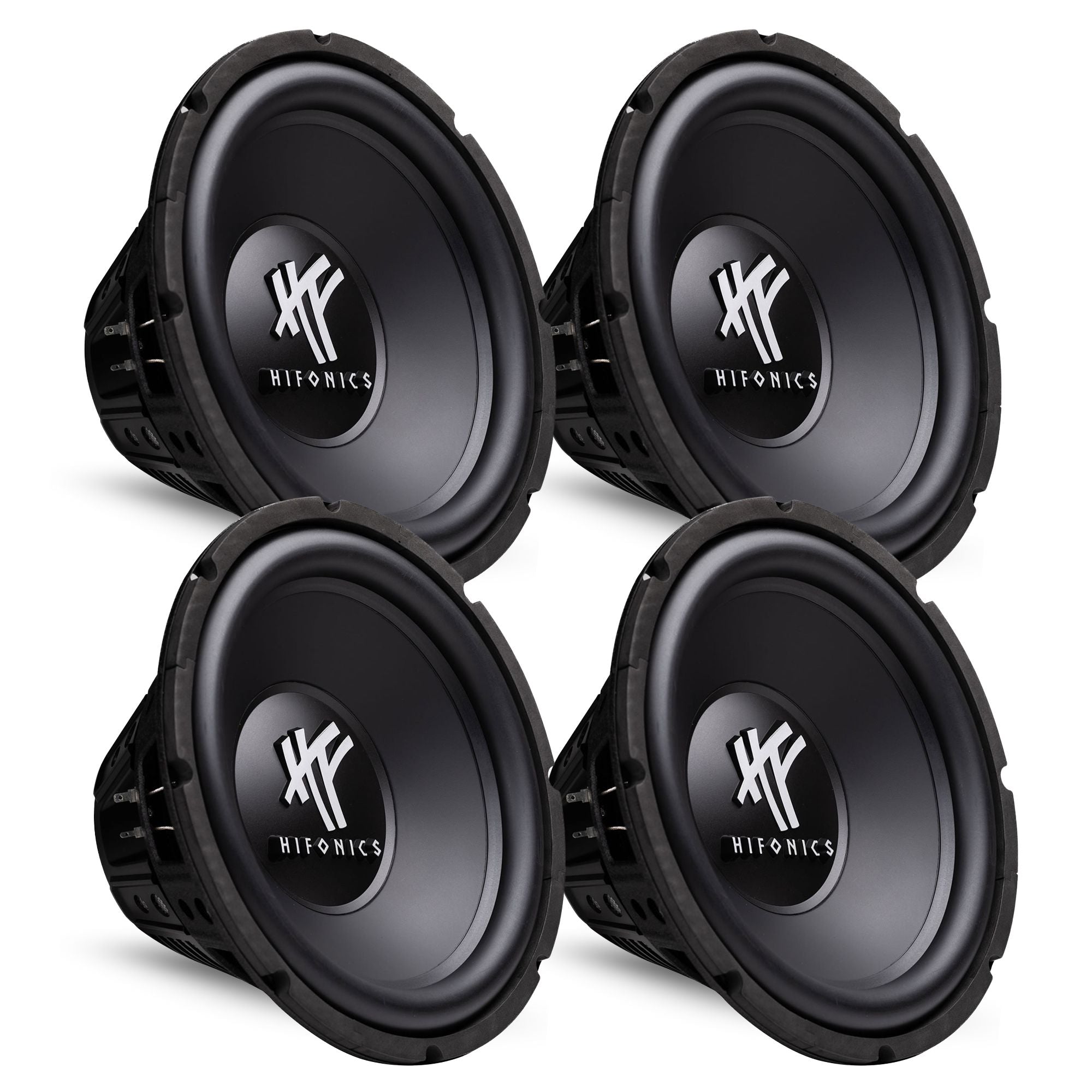 4) HIFONICS HFX12D4 12" 2400W Car Audio DVC Subwoofers Power Bass Subwoofers