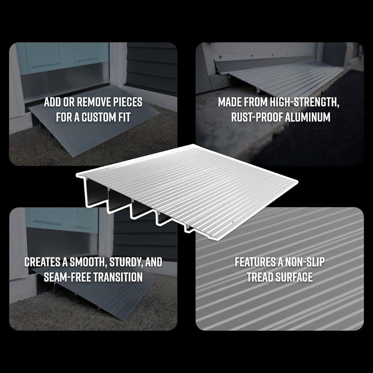 EZ-ACCESS TRANSITIONS 1.5” Portable Self Supporting Aluminum Modular Entry Ramp - VMInnovations