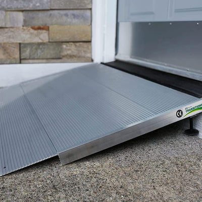 EZ-ACCESS TRANSITIONS 24” Portable Self Supporting Aluminum Angled Entry Ramp