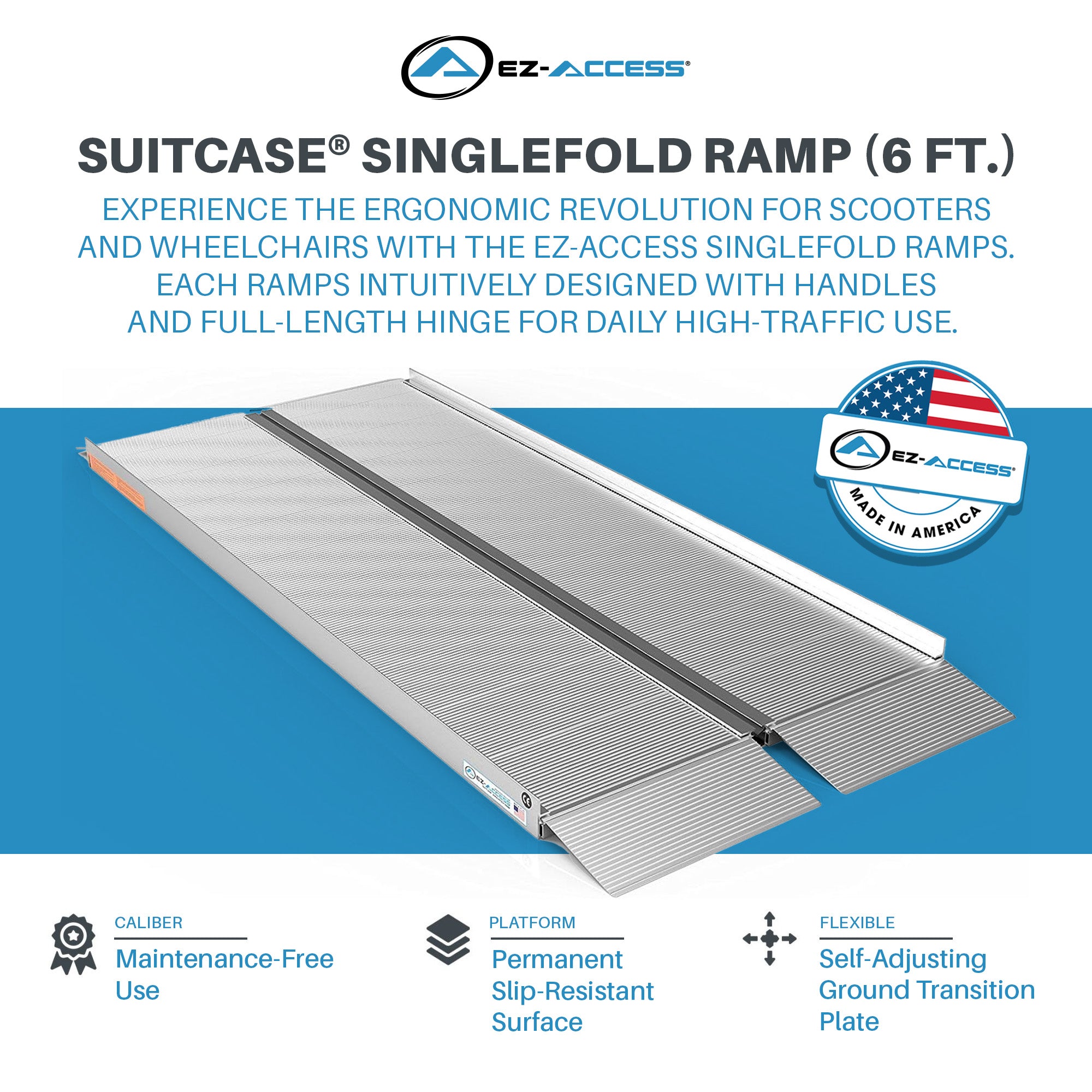 EZ-ACCESS SUITCASE 6’ x 30" Portable Ramp Suited for Minivans & SUVs(Open Box) - VMInnovations