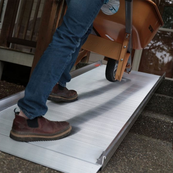 EZ-ACCESS TRAVERSE 4 Foot Walk Ramp w/Textured Surface & Hook/Strap Attachment - VMInnovations