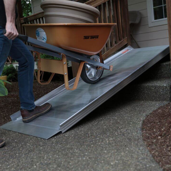 EZ-ACCESS TRAVERSE 4 Foot Walk Ramp w/Textured Surface & Hook/Strap Attachment - VMInnovations