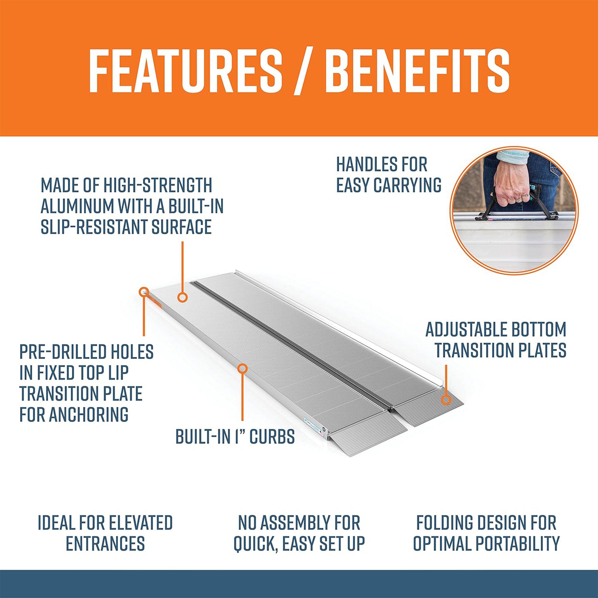 EZ-ACCESS SUITCASE 8’ x 30" Portable Singlefold Ramp for Minivans & SUVs (Used) - VMInnovations