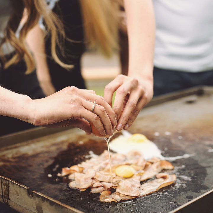 Razor Universal Rolling Prep Cart and 25 Inch Double Burner LP Propane Gas Grill - VMInnovations