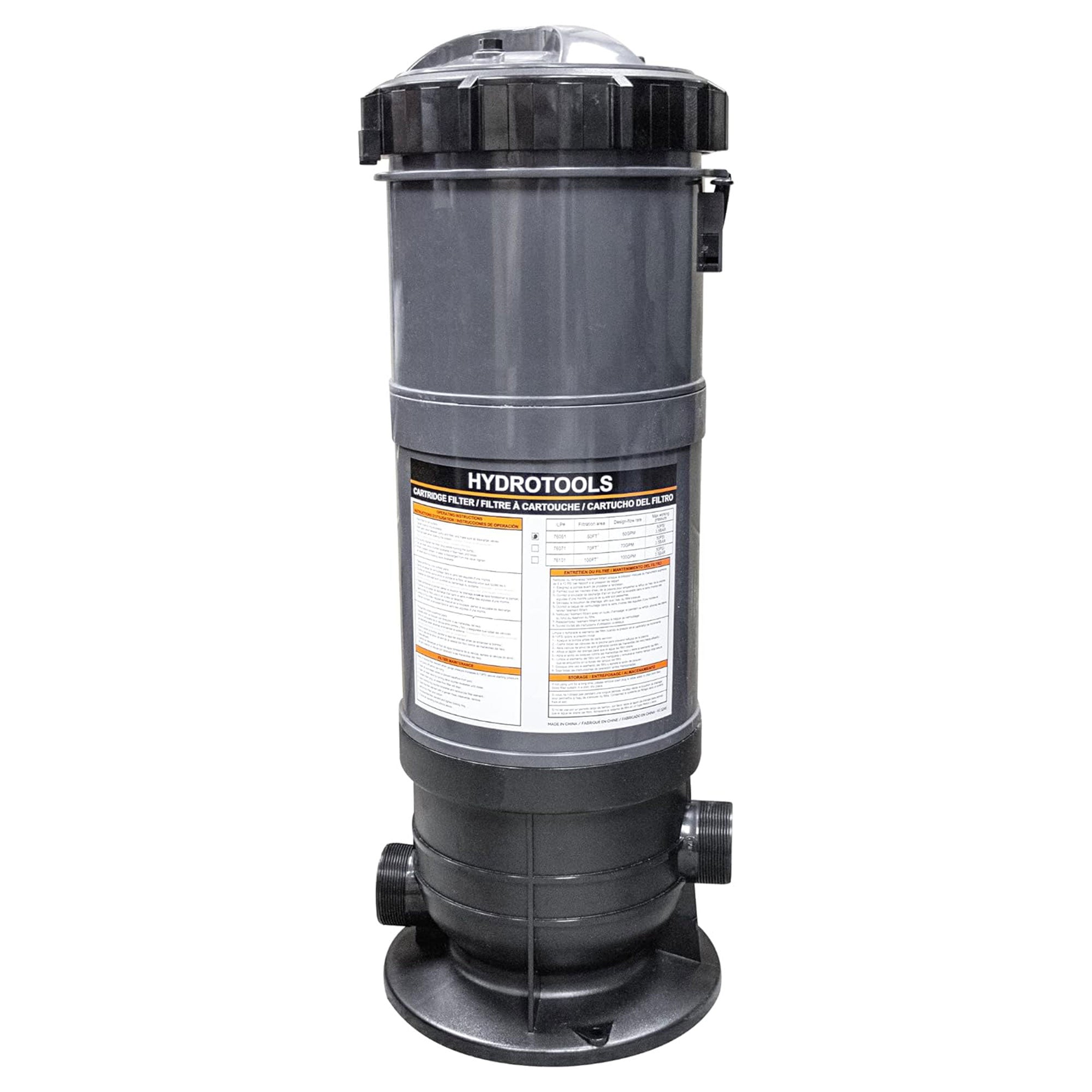 Swimline HydroTools 50 Sq Ft Sure Flo Cartridge Pool Filter Tank and Elements