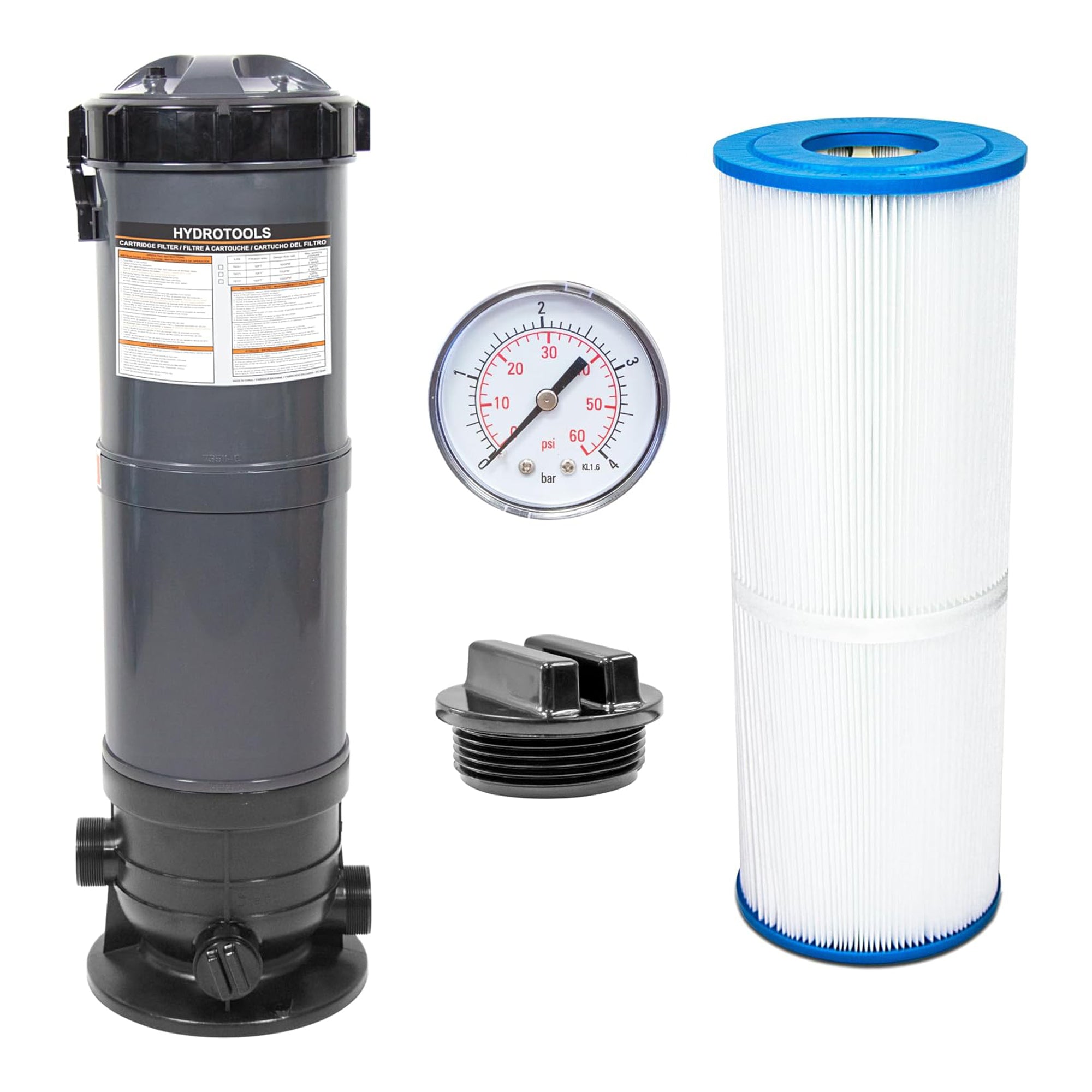 Swimline HydroTools 70SqFt Flo Cartridge Pool Filter Tank&Elements(For Parts) - VMInnovations