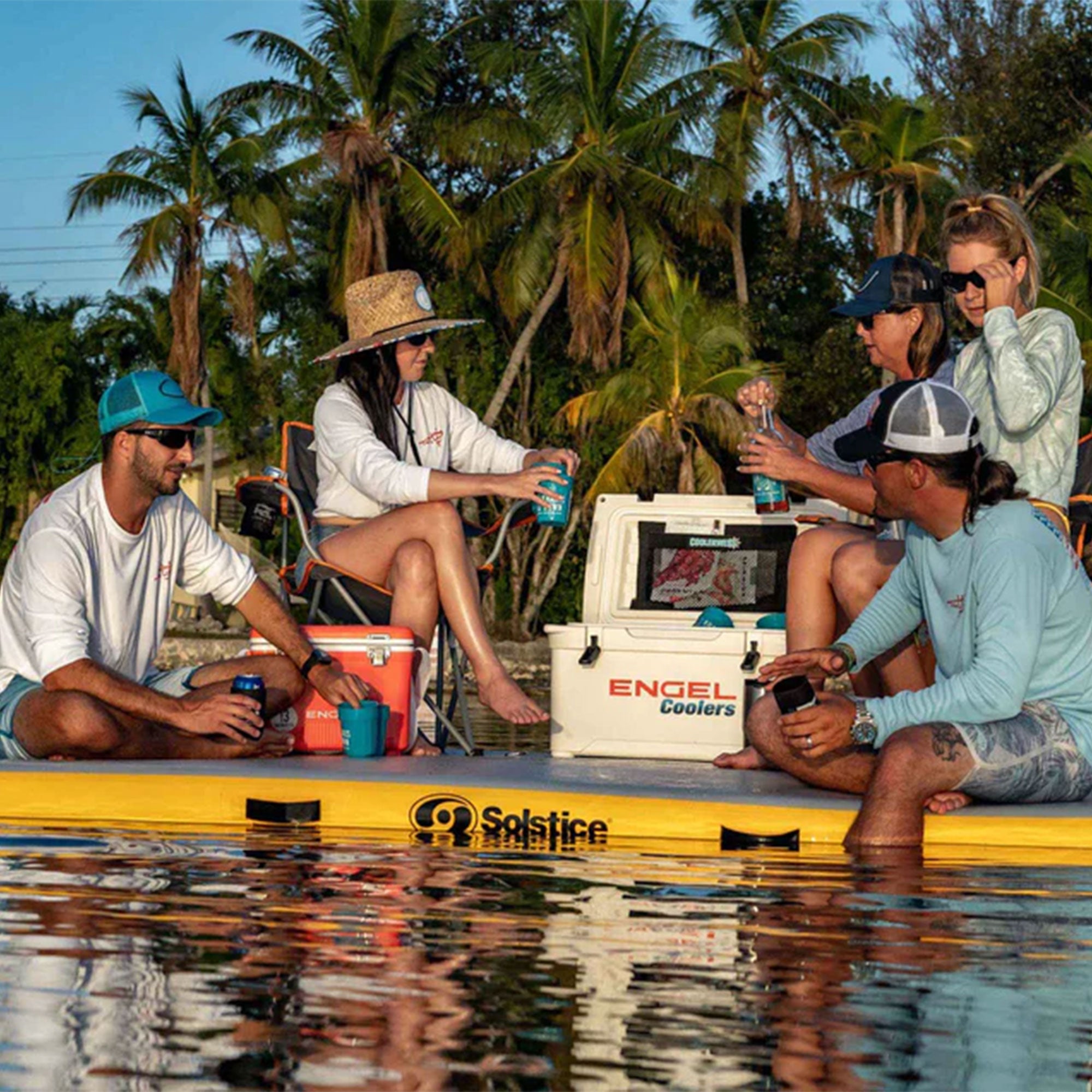 Solstice 10'x8' Inflatable Floating Dock Rafting Platform w/Pump & Bag(Open Box) - VMInnovations