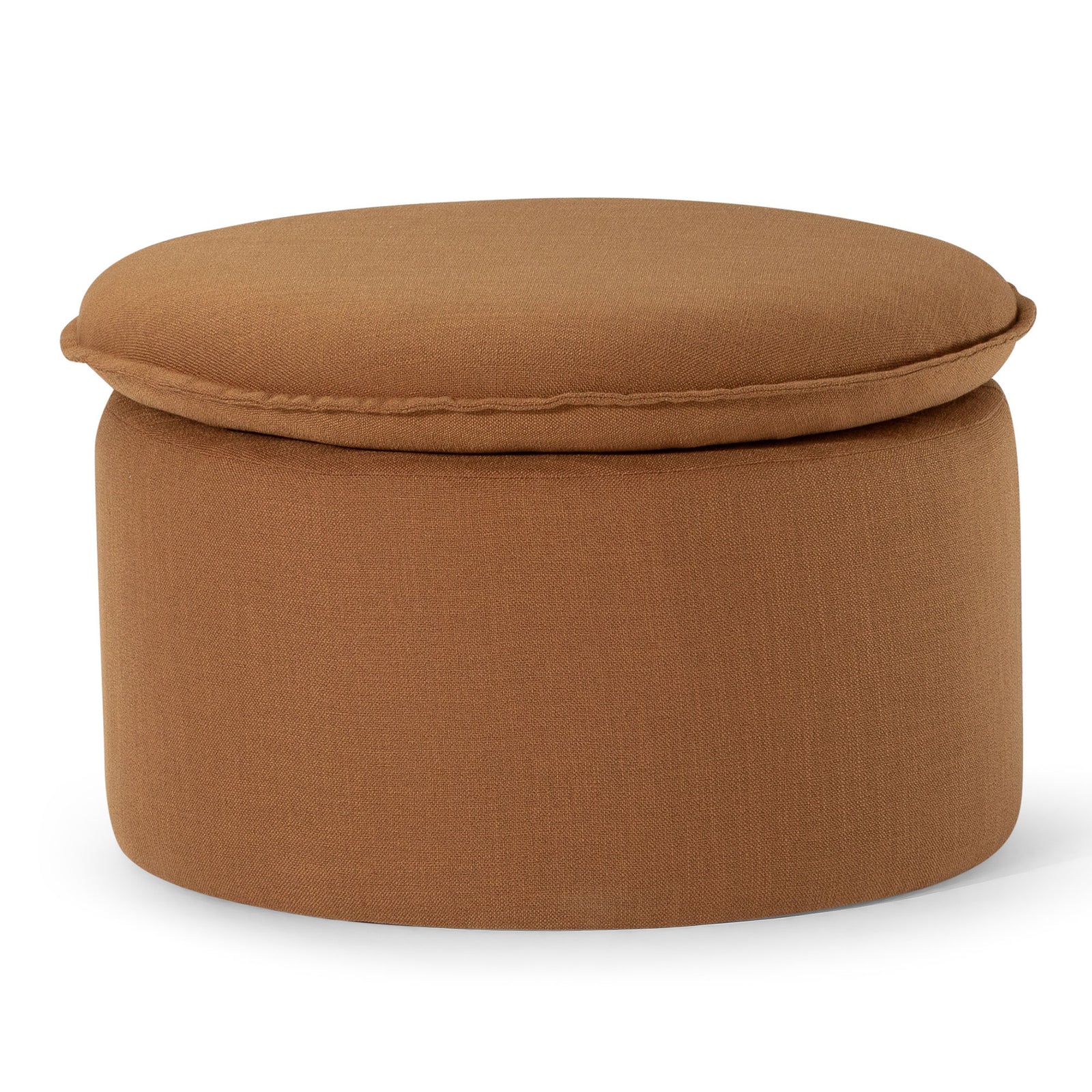 Maven Lane Lyra Contemporary Ottoman in Clay Fabric Upholstery - VMInnovations